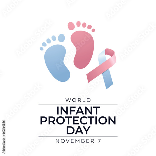 Infant Protection Day design template good for celebration usage. infant vector illustration. vector eps 10. flat design.