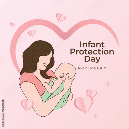 Infant Protection Day design template good for celebration usage. infant vector illustration. vector eps 10. flat design.