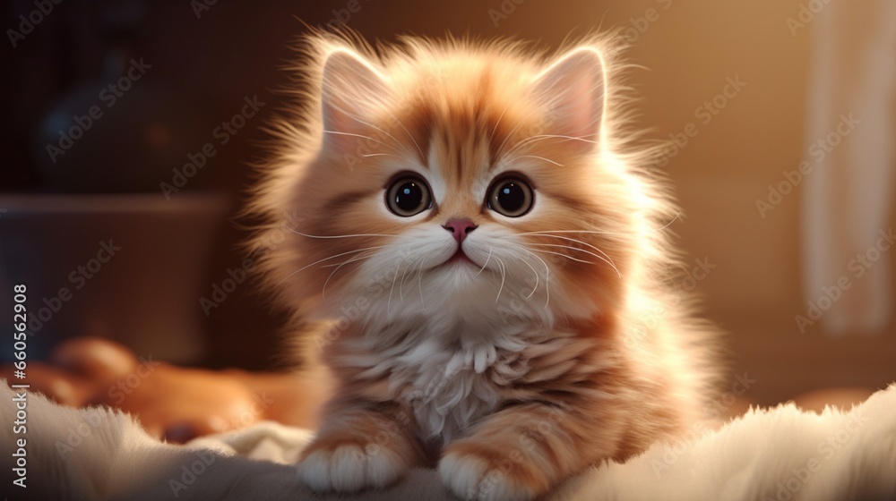 kitten in a cute mood  generated by AI