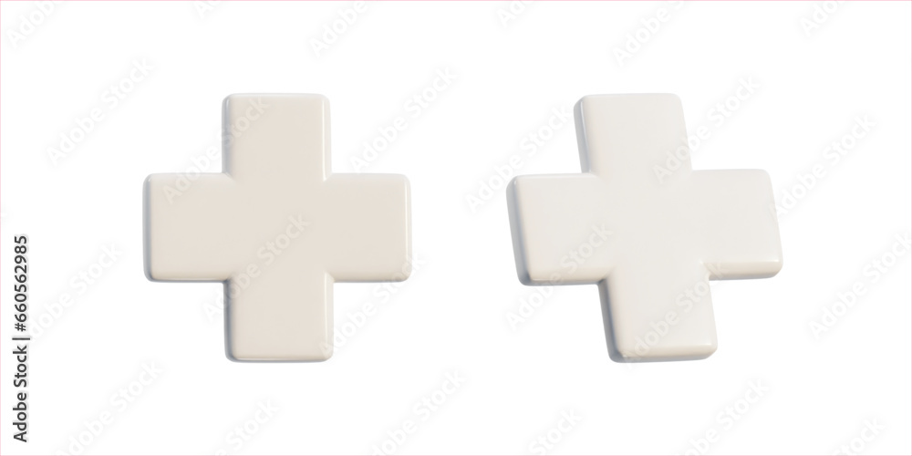 medical pharmacy symbol icon set 3d render