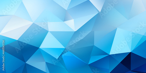 Blue Light Polygonal Low polygon Triangle Pattern Background 
