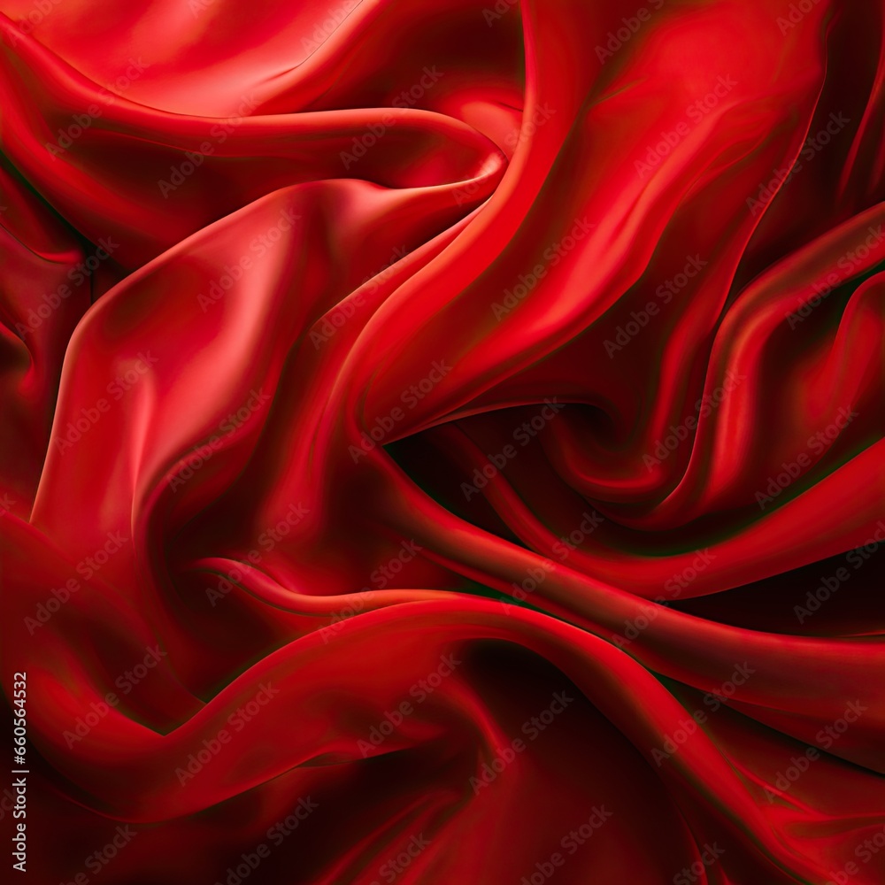 Obraz premium red satin background - generative ai