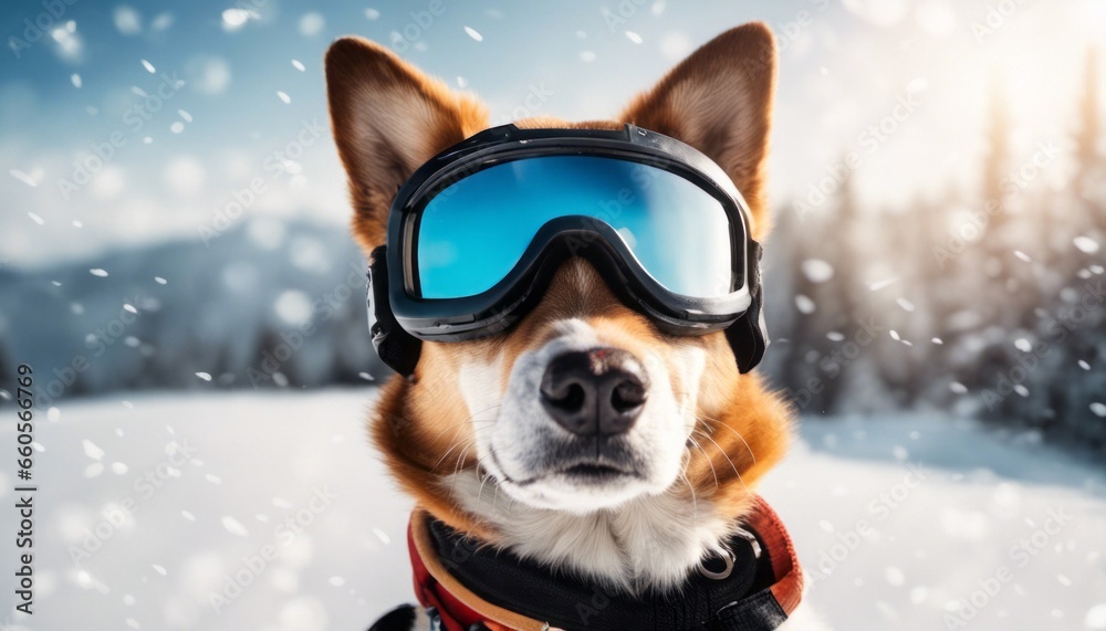 Dog with goggles online