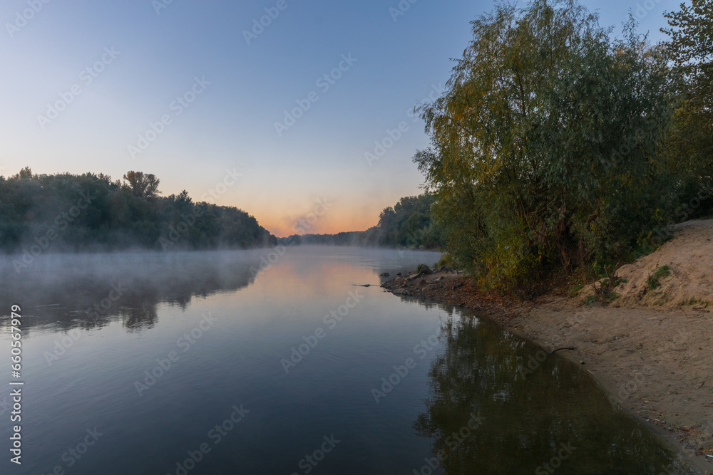 Fototapeta premium sunrise over the river