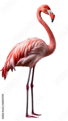 flamingo. Isolated on Transparent background.