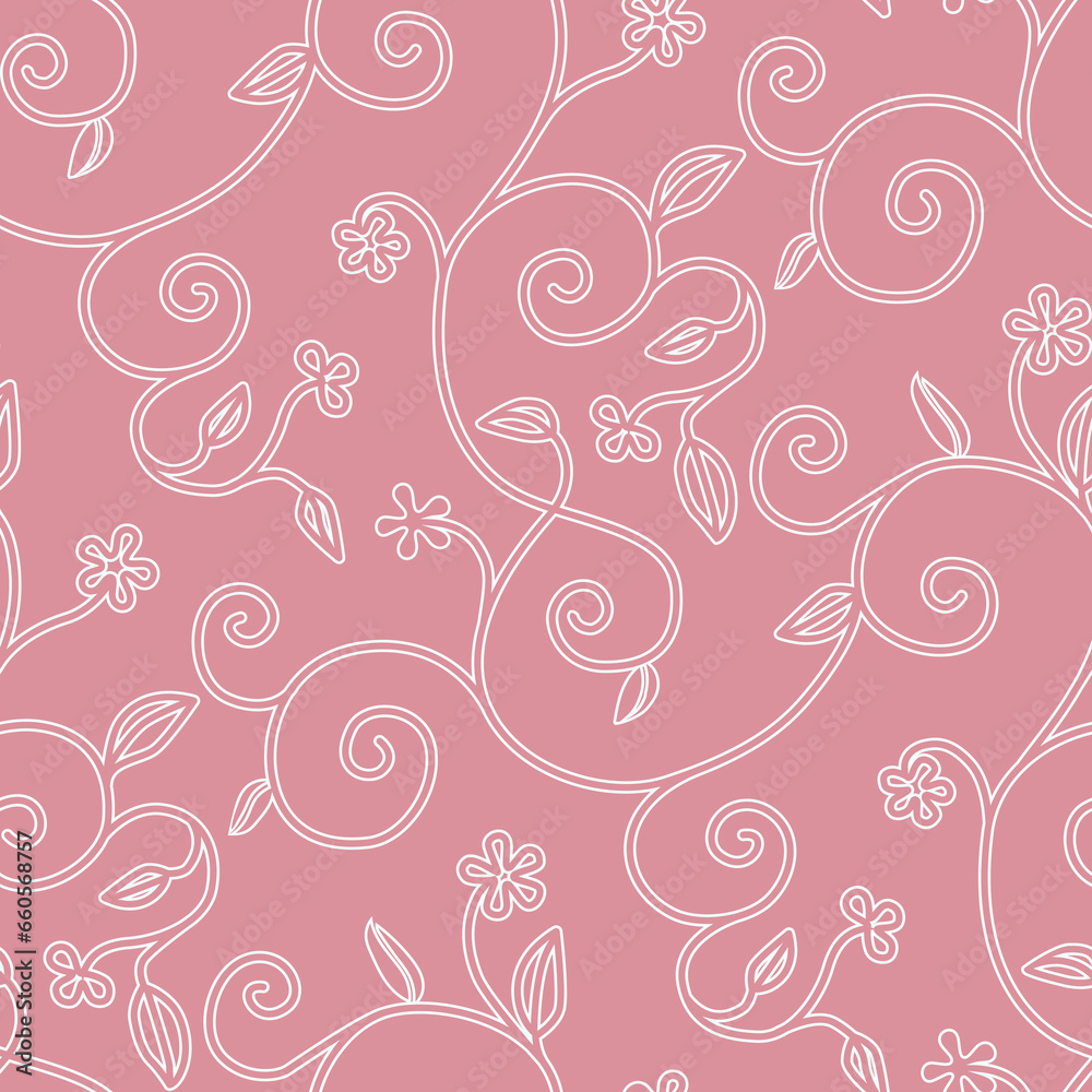 Floral Seamless Pattern. Vector Background. Floral Seamless Pattern. Vector Background.