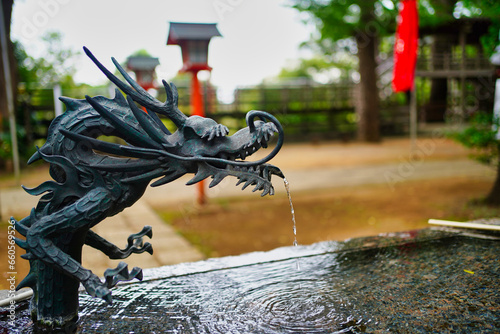 Dragon at Todoroki Fudoson, a traditional Japanese shrine that has been passed down for 1000 years 