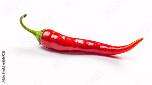 Red Chilies on a white background
