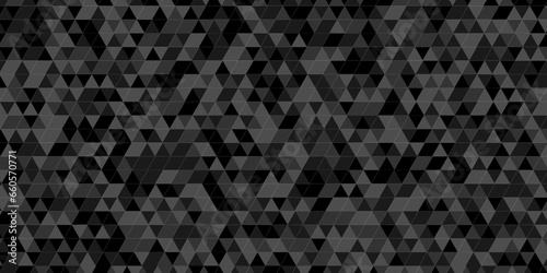 Abstract seamless square black and gray wall structure cube mosaic tile background. Abstract geometric pattern gray and black Polygon Mosaic triangle Background, business and corporate background. 