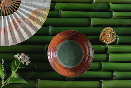 青竹と抹茶