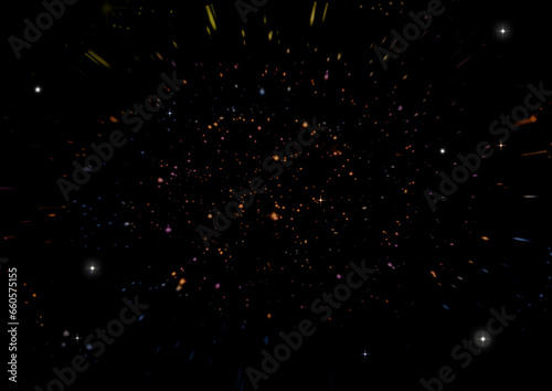 galaxy in a free space. 3D rendering