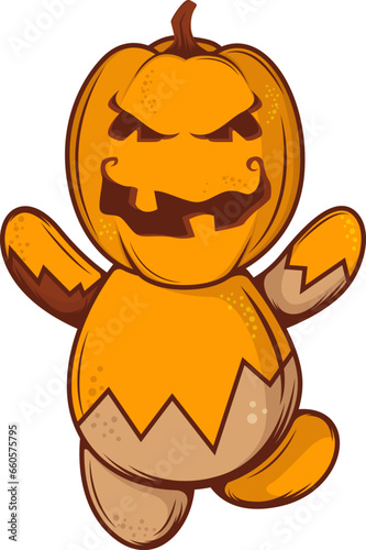Cute Character Halloween Pumpkin