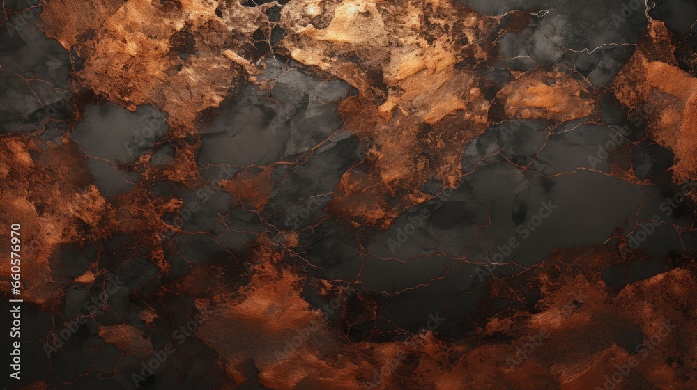 Beautiful Copper Grungy Metallic Background Texture - Elemental Pure Copper - Celebrating the Metal Textured Terrain - Copper Bronze Grunge Metal Backdrop Texture created with Generative AI Technology