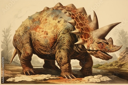 illustration of a brachyceratops. Generative AI