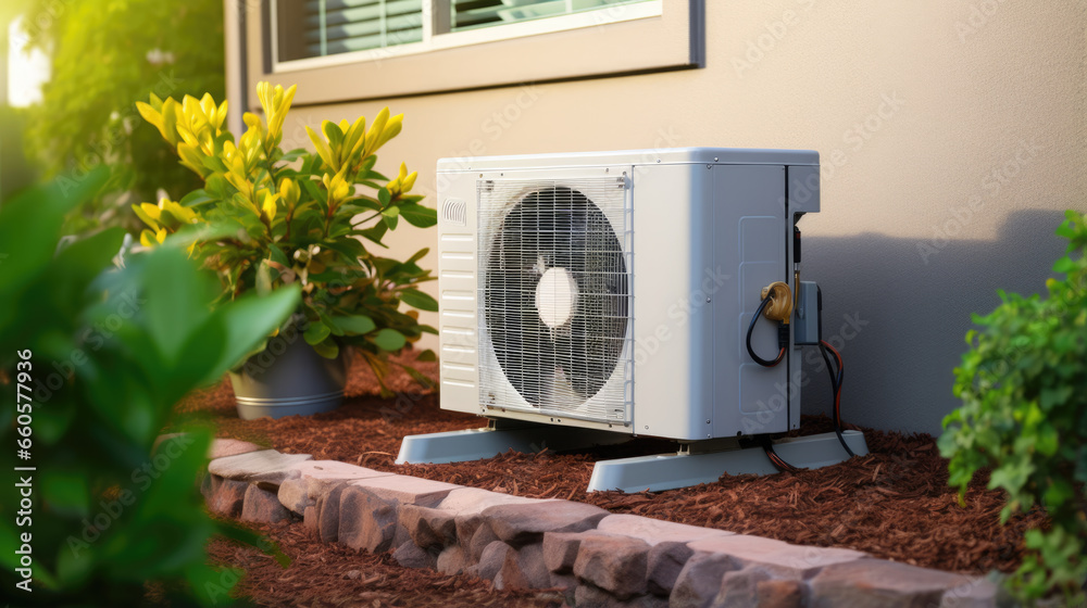 Air condition outdoor unit compressor outside the house Air condition outdoor unit compressor outside the house