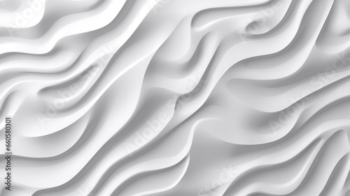 3D illustration white seamless pattern waves light an.Generative AI