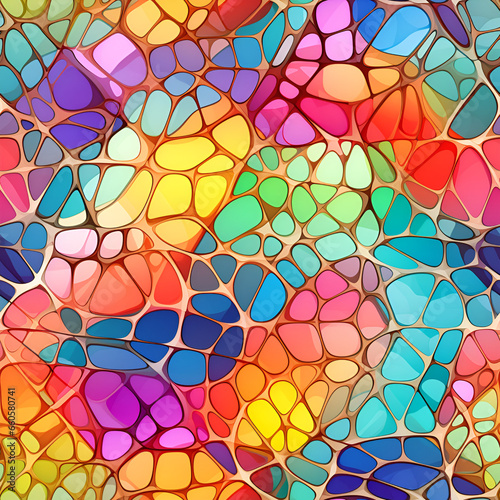 abstract colorful mosaic background,pattern,texture,illustration,art,design,light,Ai generated © Quranmeri