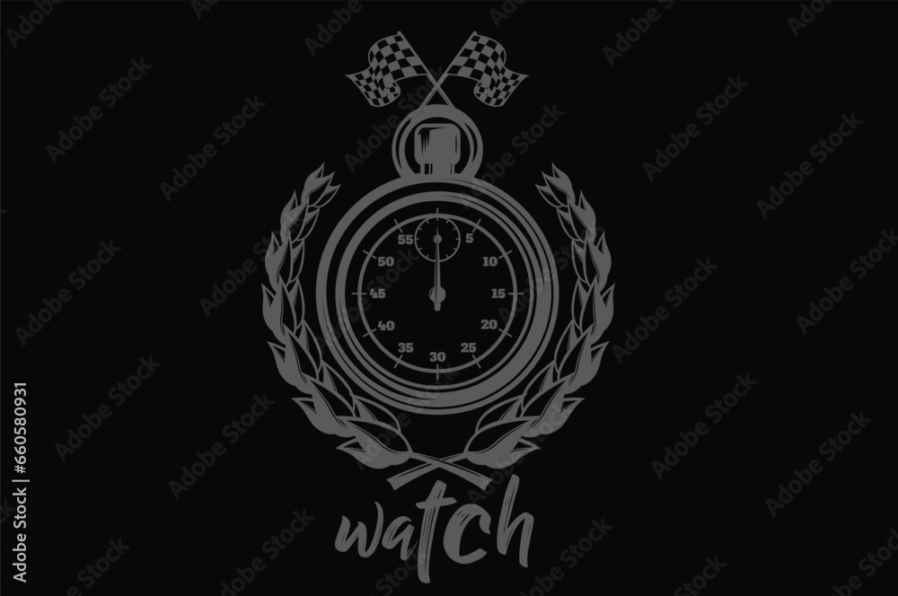 Watch t-shirt design. Watch t-shirt design.