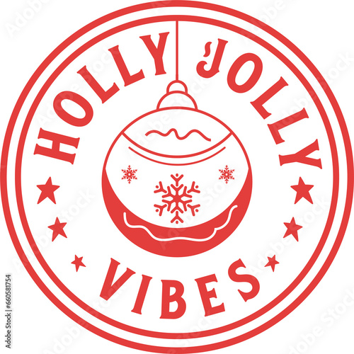 Holly Jolly Vibes , Christmas Kids Shirt Retro.