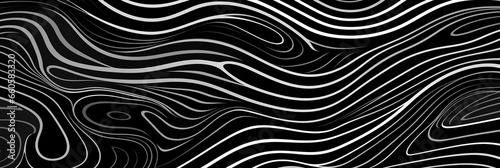 ornate black and white pattern of vertical wavy lines created with Generative Ai © Andrii Yablonskyi