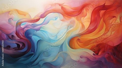 A canvas of abstract brushstrokes converging in symphonic harmony.