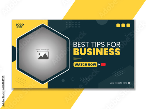 Business youtube thumbnail cover.[Editable]