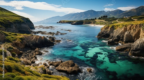 Amazing fictional landscape inspired  by Big Sur © 4kclips