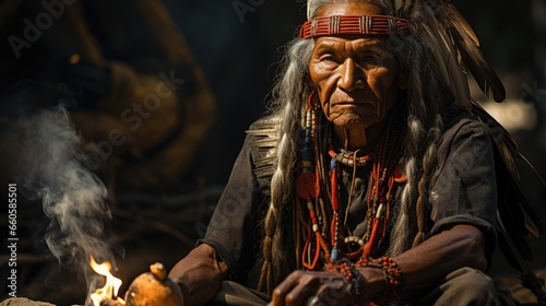 Native American Medicine Man - beautiful stock photo