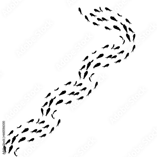 Swimming Fish Sillhouette 