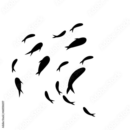 Swimming Fish Sillhouette 