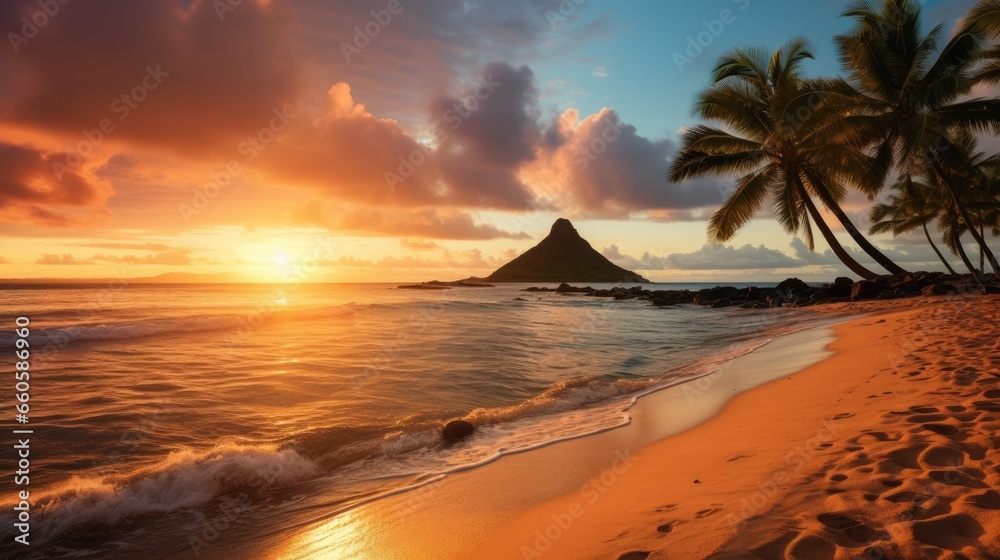 Photo that symbolizes Hawaii - fictional stock photo