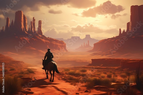 horse riding in the desert © Tatiana