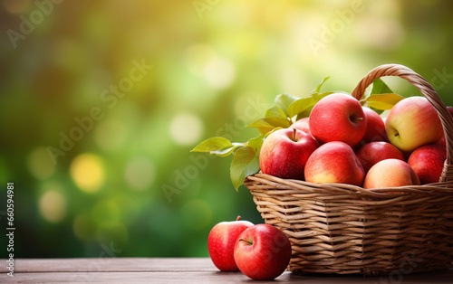 Jonagold apples in a basket on white background