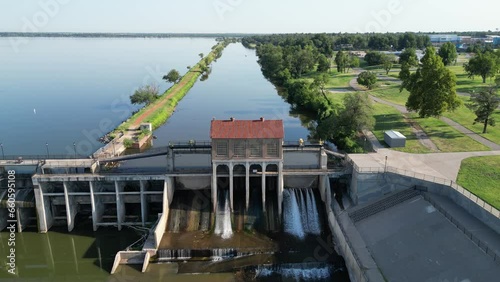 Aerial view of Overholser Dam photo