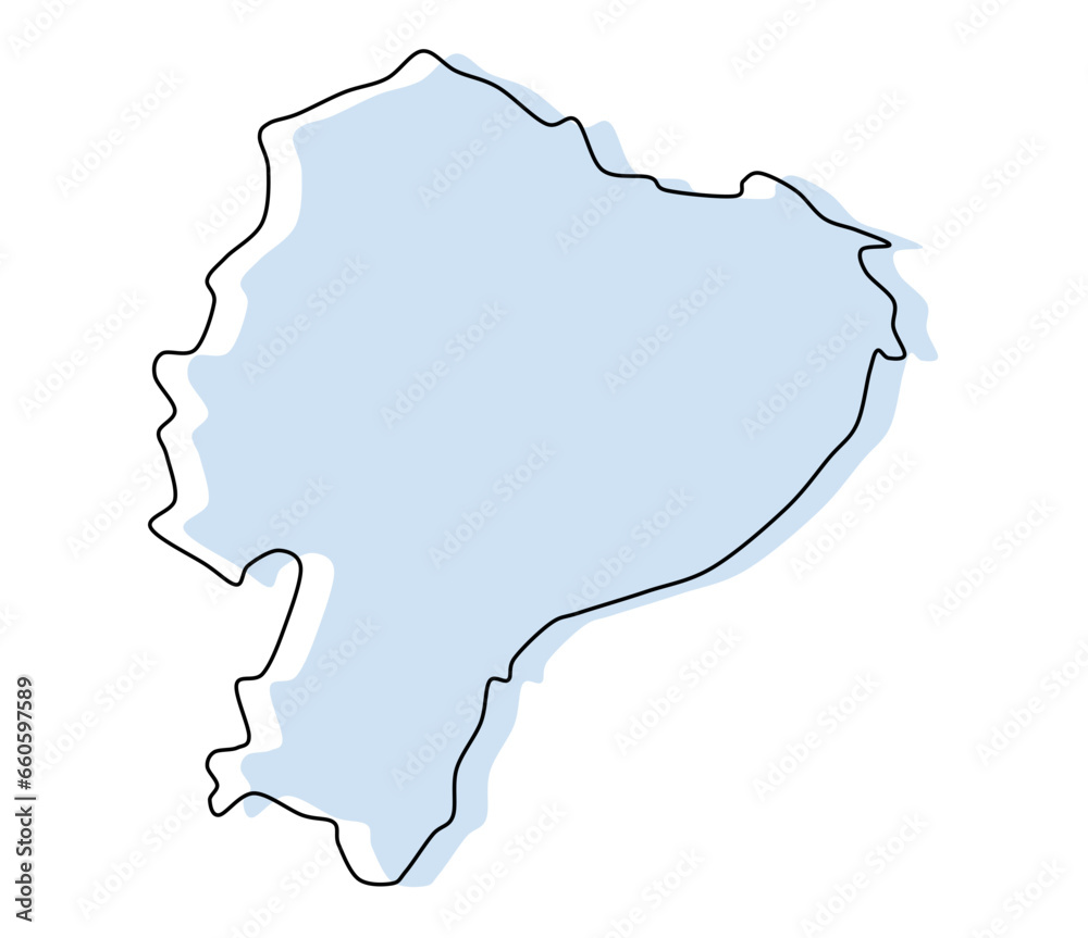 ecuador map, ecuador vector, ecuador outline, ecuador stylized