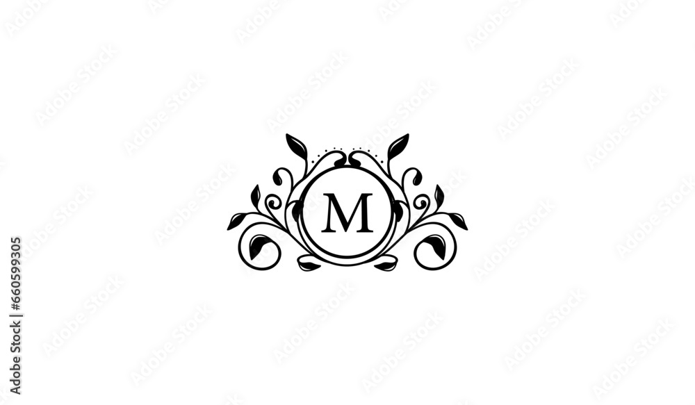 Obraz premium abstract Black flower logo M