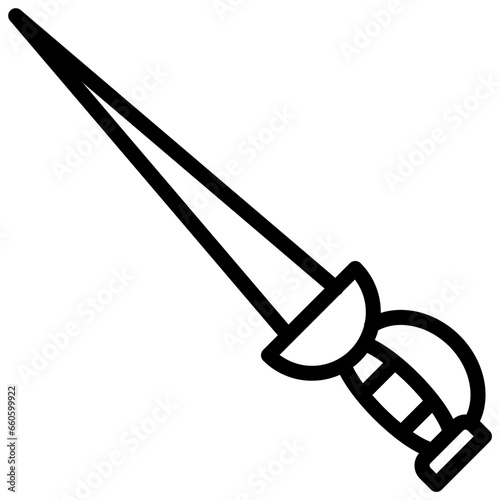 Fencing Sword Icon Style
