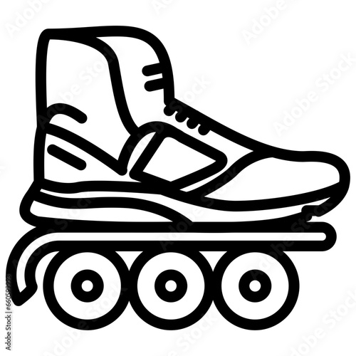 Inline Skates Icon Style
