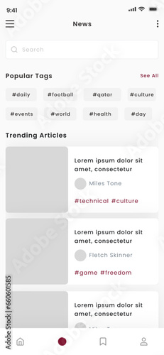 Football Online Magazine and Soccer Articles, Sports News, Interviews and Forum Mobile App Ui Kit template