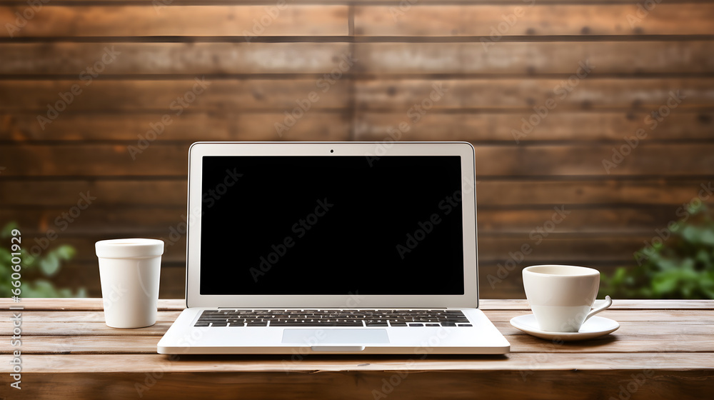 Laptop on the desktop, homework business idea