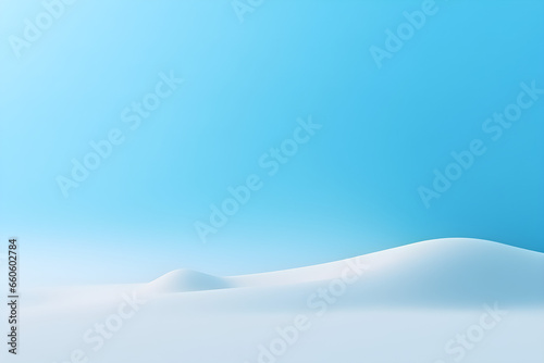 Abstract blue background with snow, copy space