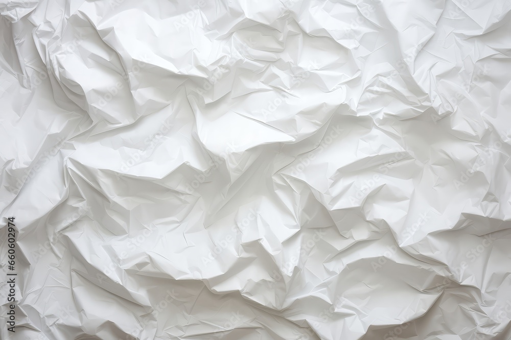 Crumpled White Paper Creates Textured Backdrop Crumpled White Paper Creates Textured Backdrop