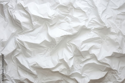 Crumpled White Paper Creates Textured Backdrop