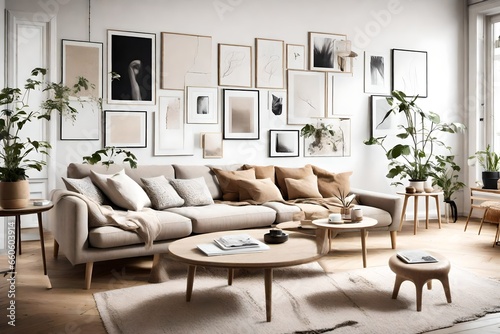 modern living room with fireplace © zooriii arts
