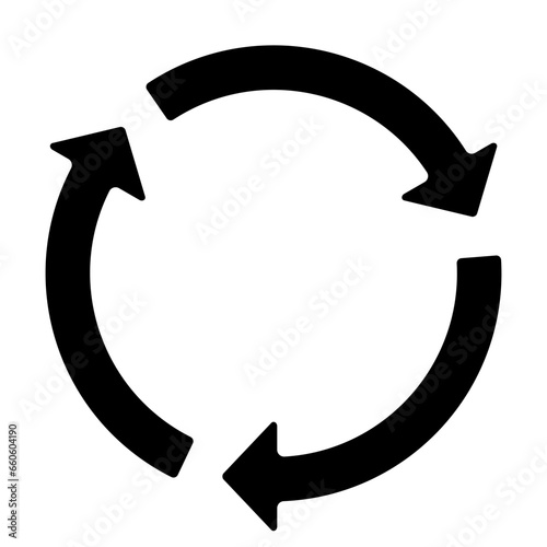 Circular arrow icon. Cycle, resumption , repeat concept. Vector illustration