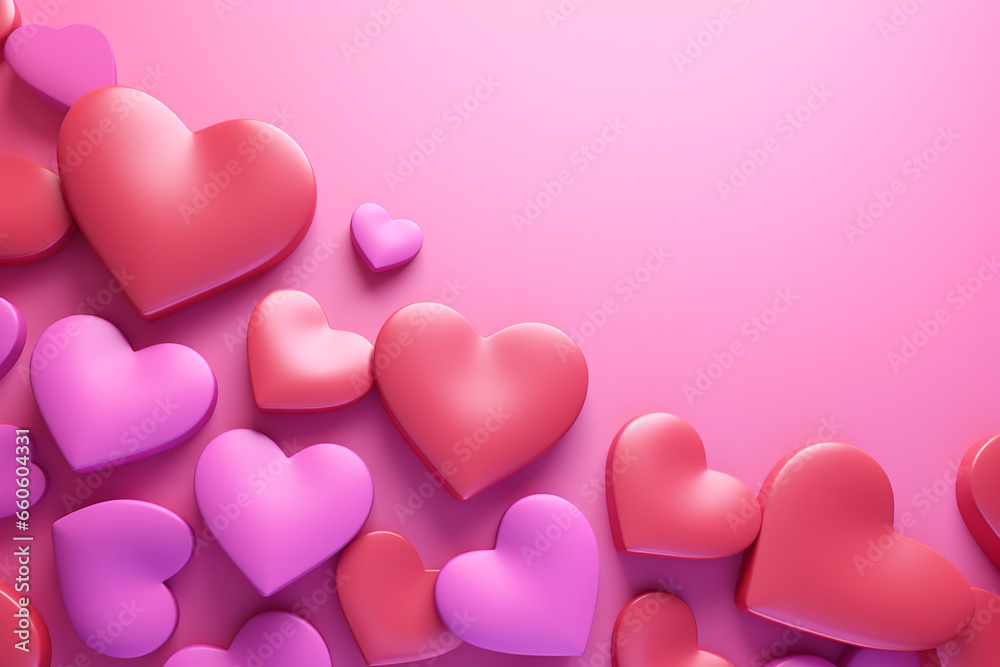 A background created from a 3d hearts