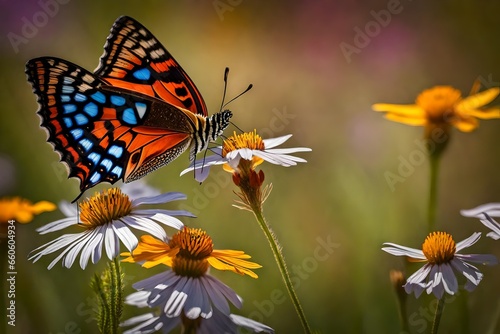 butterfly on a flower © zooriii arts