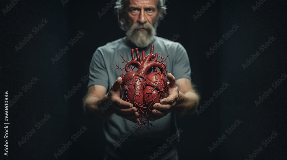 Anatomy of Human Heart - obrazy, fototapety, plakaty 