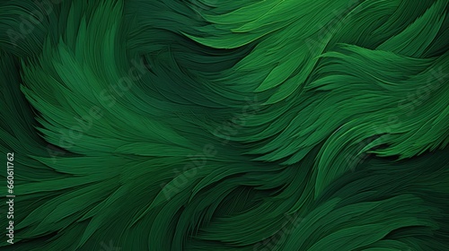 Abstract green background with fluid wavy shapes © eireenz