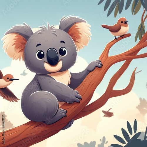 Koala and tree